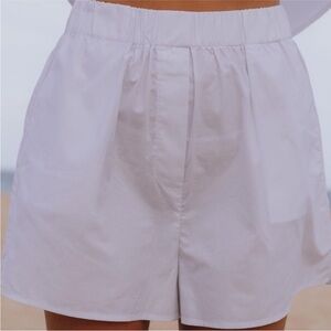 daily drills white poplin resort shorts NWOT